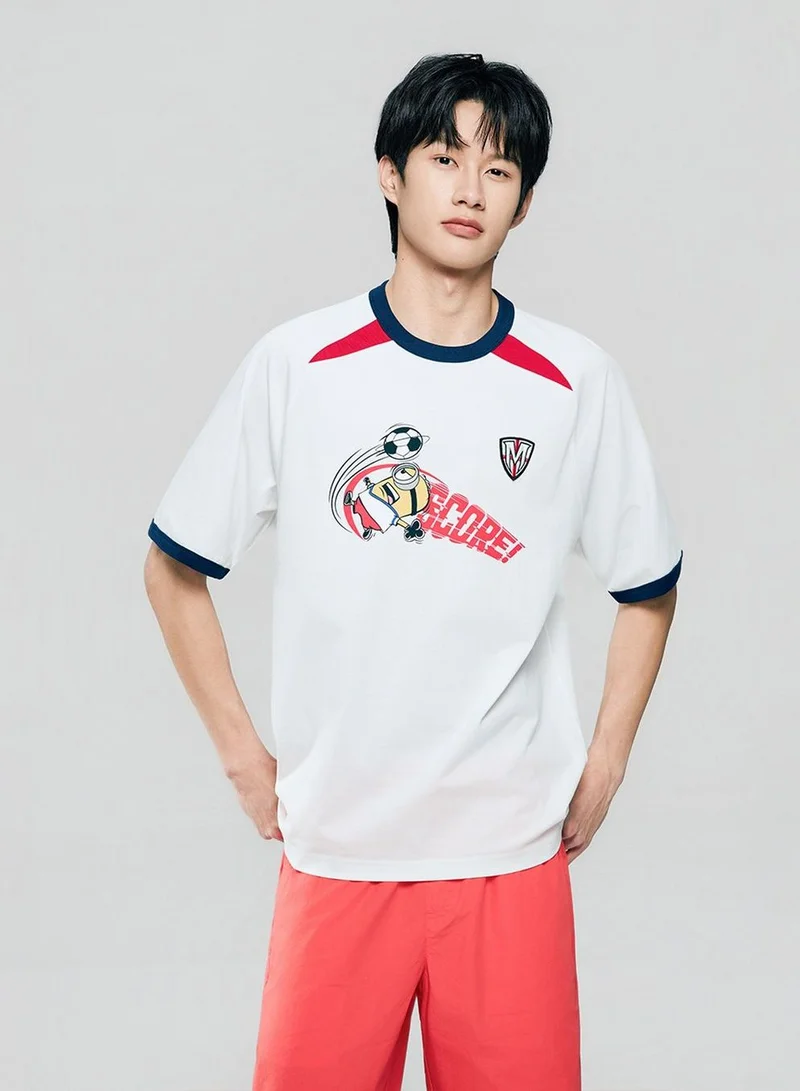 جيوردانو Men Relaxed Raglan Sleeve World Cup Graphic Tee