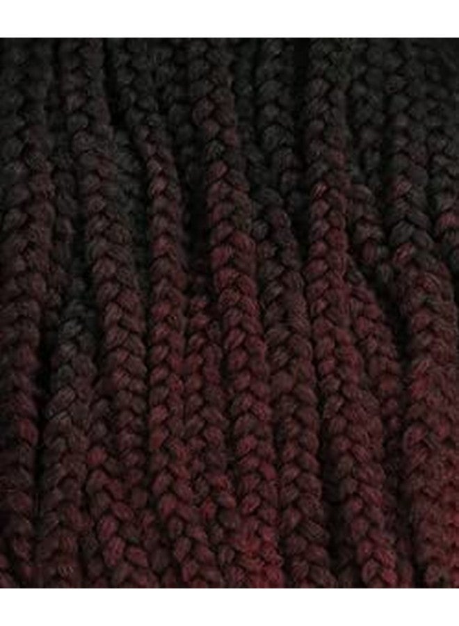 Outre 4X4 Lace Front Wig Pre Braided Hand Tied Hd Lace Box Braid Bob 12" (Dr1B/2T425) - Image 3