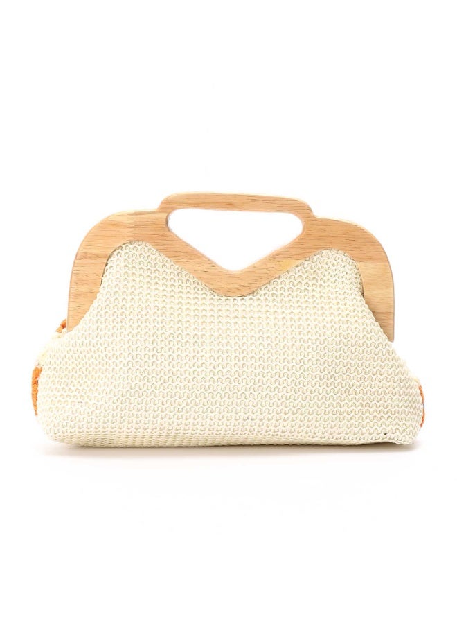 Mr.joe Mr Joe White Elegant Crochet Clutch-shoulder bag for Women-4146 - Image 4