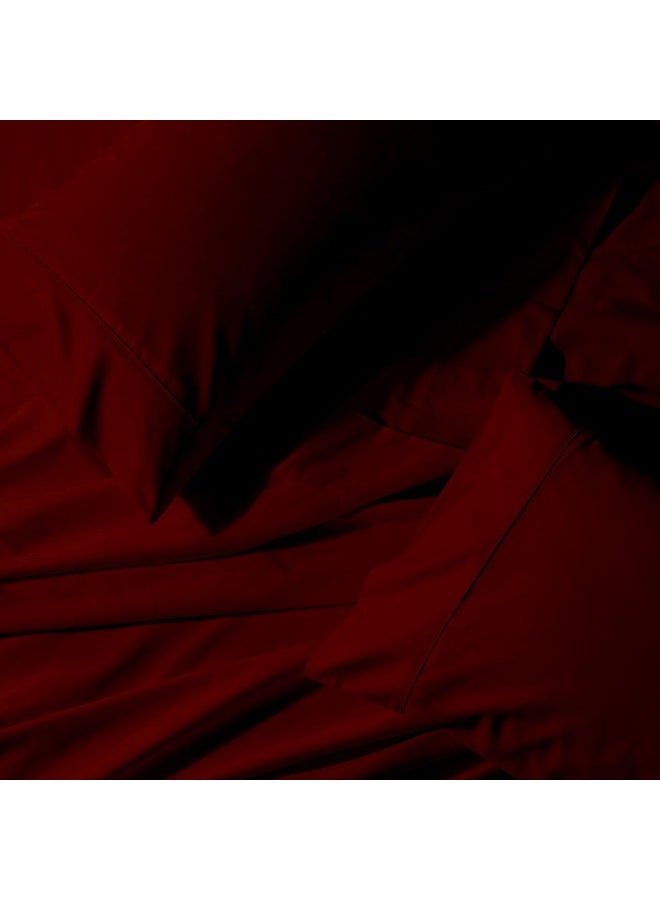 600 Thread Count 100% Egyptian Cotton Sheets, King Size Sheets Set, 4 Pcs Sheet Set, King Sheet Set, 15 Inch Deep Pocket King Sheets, Hotel Luxury Bed Sheets Set, 4 Pcs Bed Sheet Set, Burgundy