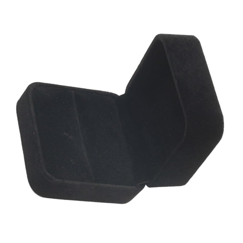 Black Flannel Ring Storage Case For Wedding Engagement Jewelry - Image 2