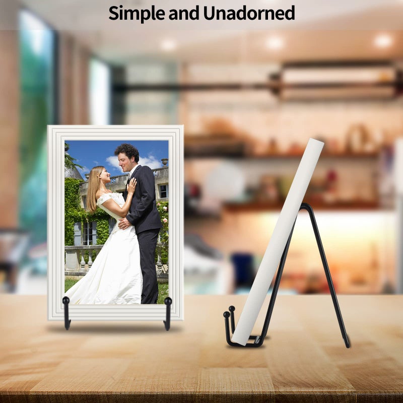 IBosins 5 Pack 6 Inch Plate Holder Display Stands, Metal Black Frame Stand for Picture, Book, Photo Easel, Creation, Collectibles - Image 4
