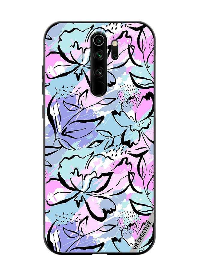 VR CREATIVE Protective Case Cover For Xiaomi Redmi Note 8 Pro Abstract Flowers Print Design Multicolour - Image 1