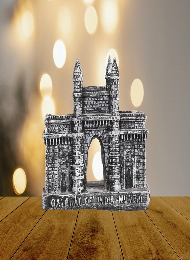 KariGhar Polyresin Mumbai Gateway of India Souvenir Replica Model Showpiece Silver Color L5xB11.5xH8 Cm - Image 5