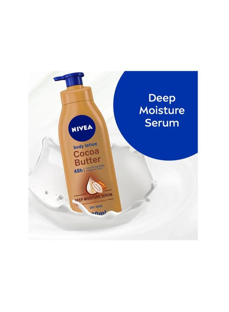 Nivea Body lotion with cocoa butter and vitamin E for dry skin 400 milliliters - Image 1