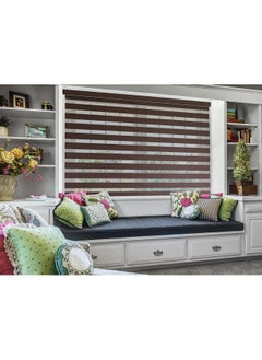 Zebra Blinds ZEBRA BLINDS Polyester Blinds for Windows,Coffe,W148XH150CM  - Image 2