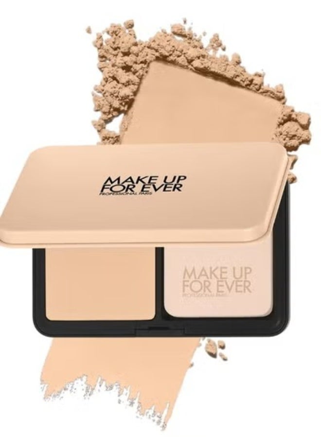 MAKE UP FOR EVER HD Skin Matte Velvet Blurring Foundation & Setting Powder 11g – Shade 1Y04 Warm Alabaster – For Fair Skin with Yellow Undertones - Image 1
