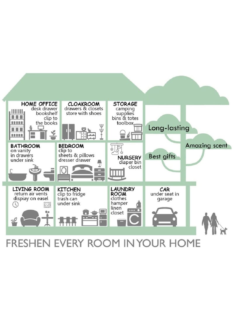 SYOSI Rose Hanging Sachet Closet Deodorizer 1 Pack 12 Pcs Scent Sachet Drawer Freshener Closet Air Freshener Scented Deodorizer Freshener for Home Car Long Lasting Scented Sachets Smell Goods - Image 5