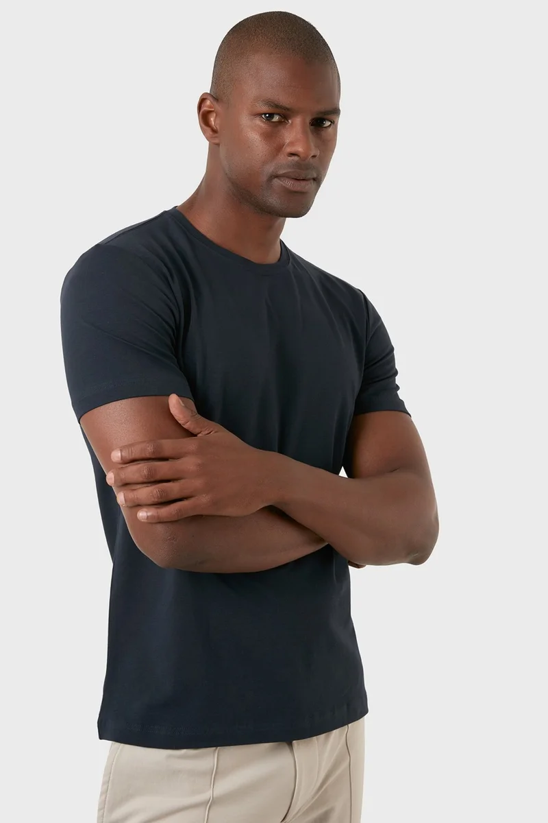 Exxe Cotton Regular Fit Crew Neck Basic T Shirt Men's T Shirt MODJ000B