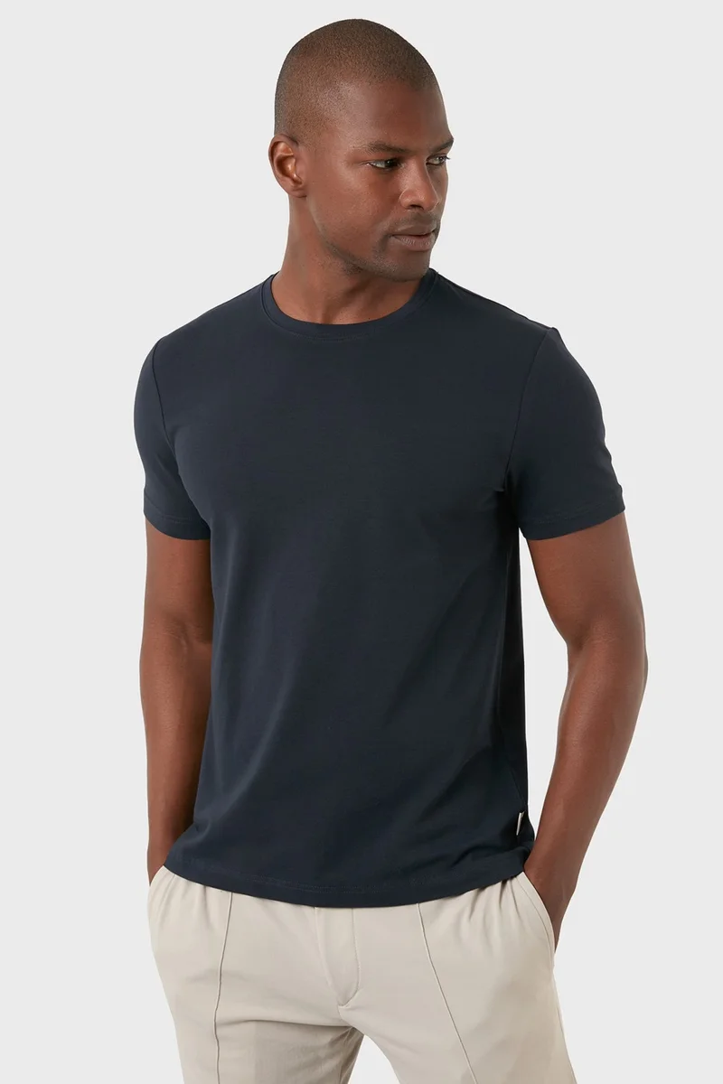 Exxe Cotton Regular Fit Crew Neck Basic T Shirt Men's T Shirt MODJ000B