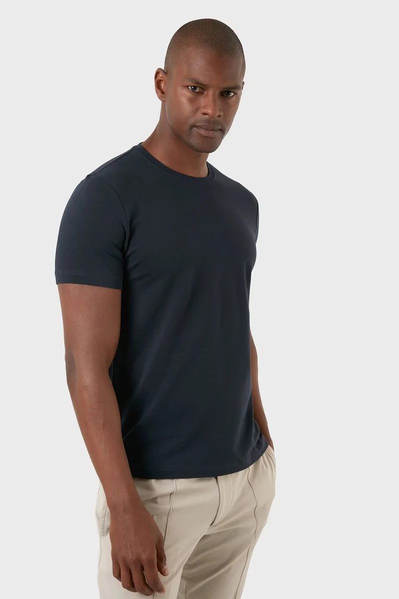 Exxe Cotton Regular Fit Crew Neck Basic T Shirt Men's T Shirt MODJ000B
