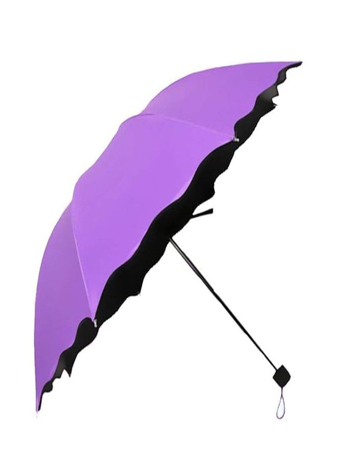 Packcy Cute Color Change Folding Umbrella | Water Activated Pattern | UV Protected Auto Open Umbrella for Men, Women & Kids - Image 1
