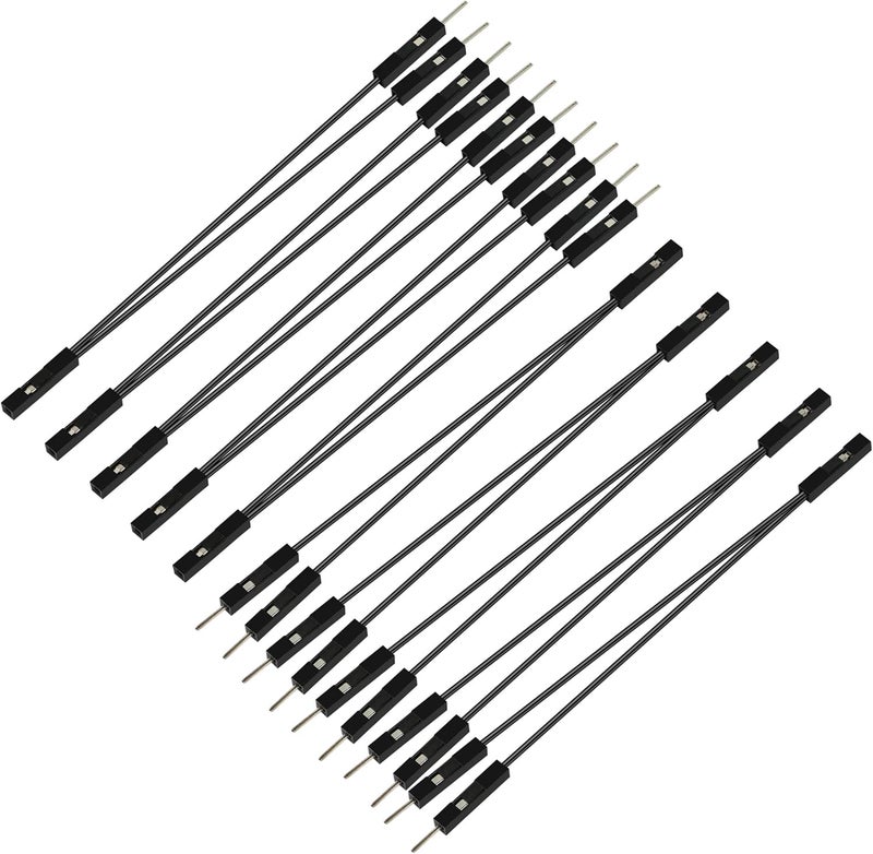 GELRHONR GELRHONR 10Pcs Wire 2 Pins Single Female to Dual Male Jumper for PC Motherboard Power LightEmitting Diode Computer Case Switch Power Reset ButtonsFemale to Dual Male Black  - Image 1