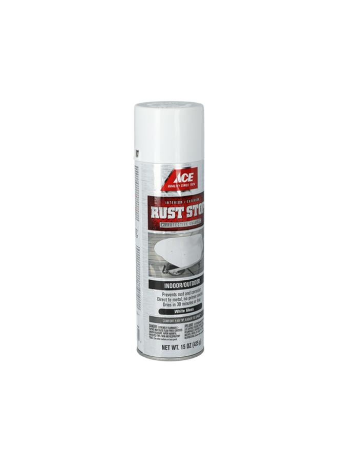 ACE Indoor/Outdoor Rust Stop Protective Enamel Spray Paint White Gloss 15oz I00001A07 - Image 3