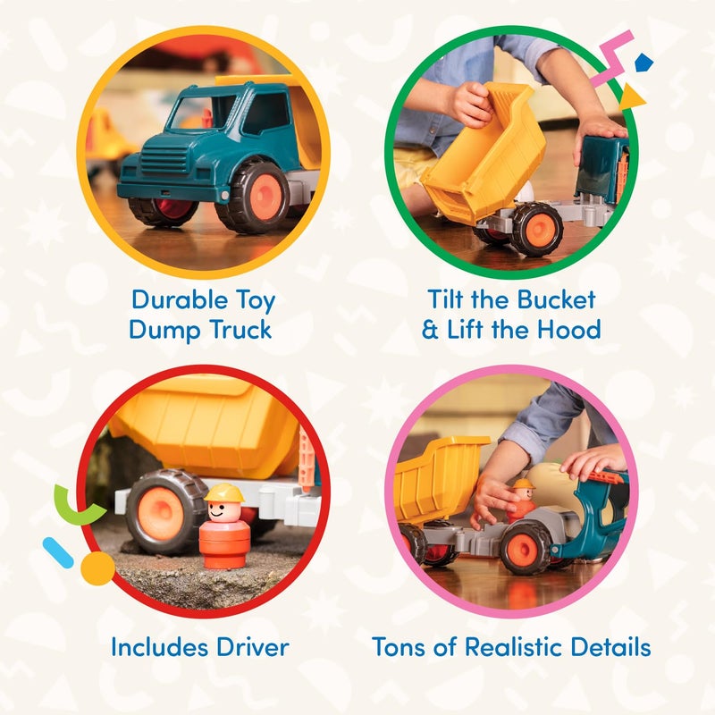 Battat â€“ Yellow Dump Truck â€“ Classic Toddler Trucks â€“ Kids Construction Toys â€“ Soft Rubber Wheels â€“ 18+ Months â€“ Dump Truck - Image 3
