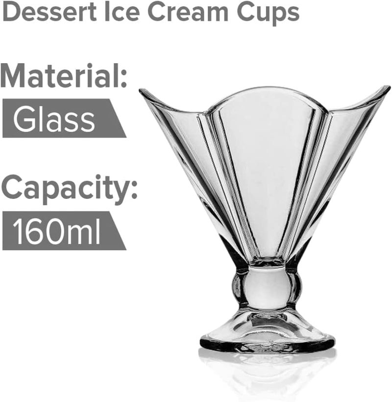 BHTHIM Glass Ice Cream Bowl Set 180 ml Dessert Serving Bowls Pack of 6 - Image 4