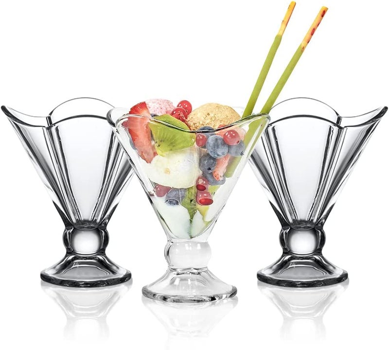 BHTHIM Glass Ice Cream Bowl Set 180 ml Dessert Serving Bowls Pack of 6 - Image 2