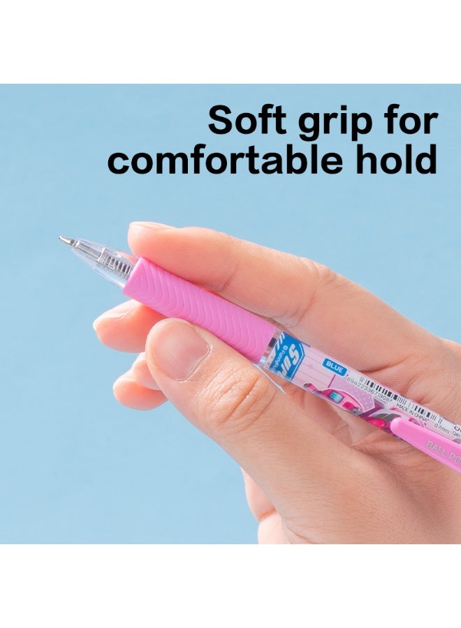 Deli Deli EQ61-BL Ballpoint Pen 12 pcs / box – 0.7mm Fine Tip, Blue Ink, Soft Grip for Comfortable Writing Experience - Image 2