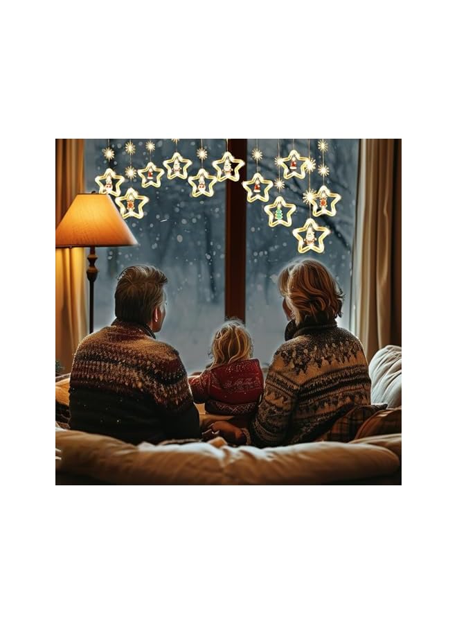 The Bros Ramadan Festival Lights, 8 Modes Curtain Window Diwali Lights with USB and Battery Box Powered, Home Decoration LED Star Lights,Ramadan Festival, Party (Star) - Image 5