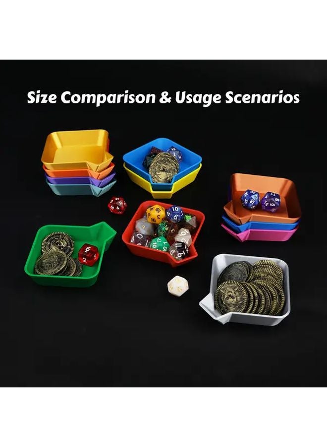Durable Dice Tray FF605B Plastic DND Board Game Tray Vibrant Colors Ideal for TTRPG Fans - Image 2