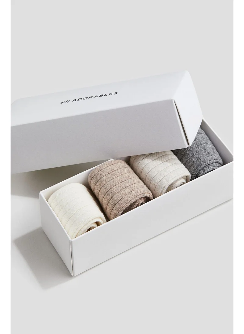 اتش اند ام 4-pack ribbed socks