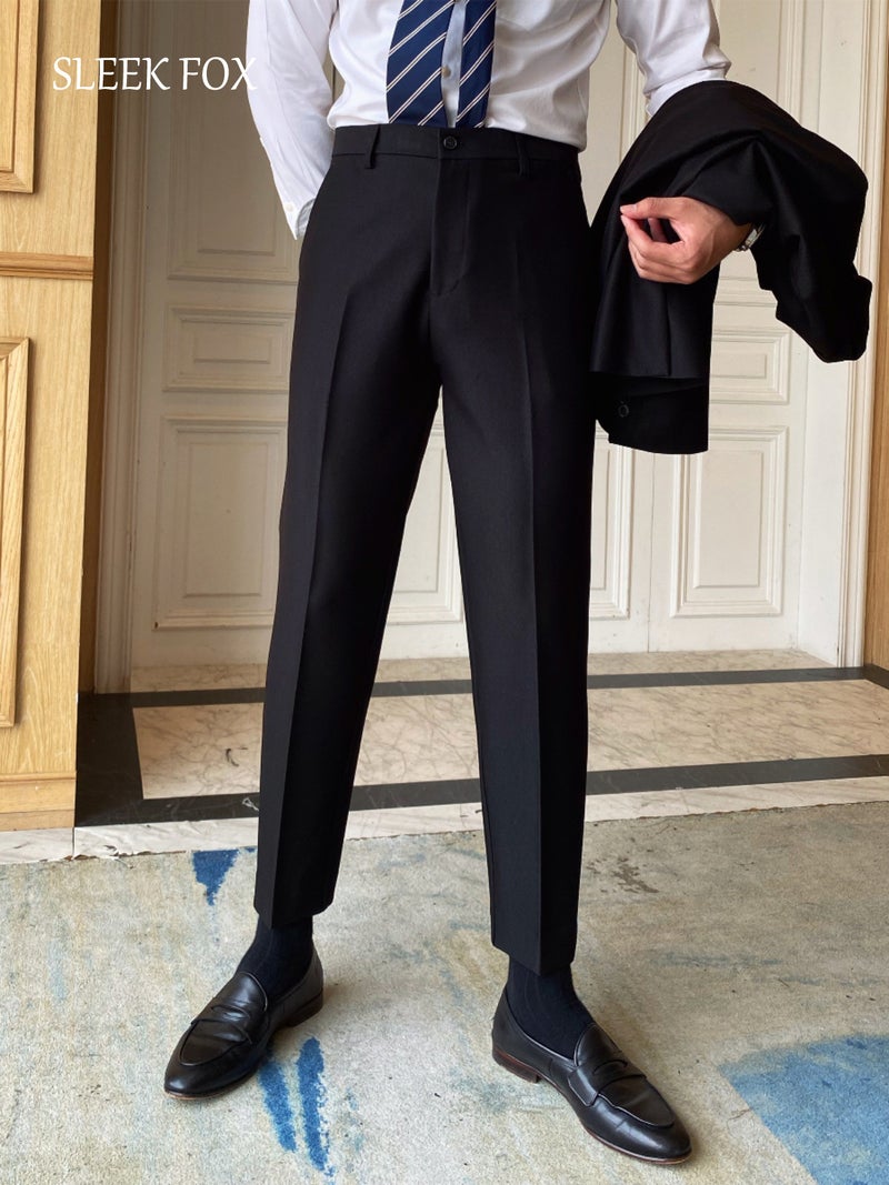 2025 Summer Retro Thin Men'S Versatile Loose Formal Suit Pants Stylish Casual Neutral Straight Long Trousers - Image 2