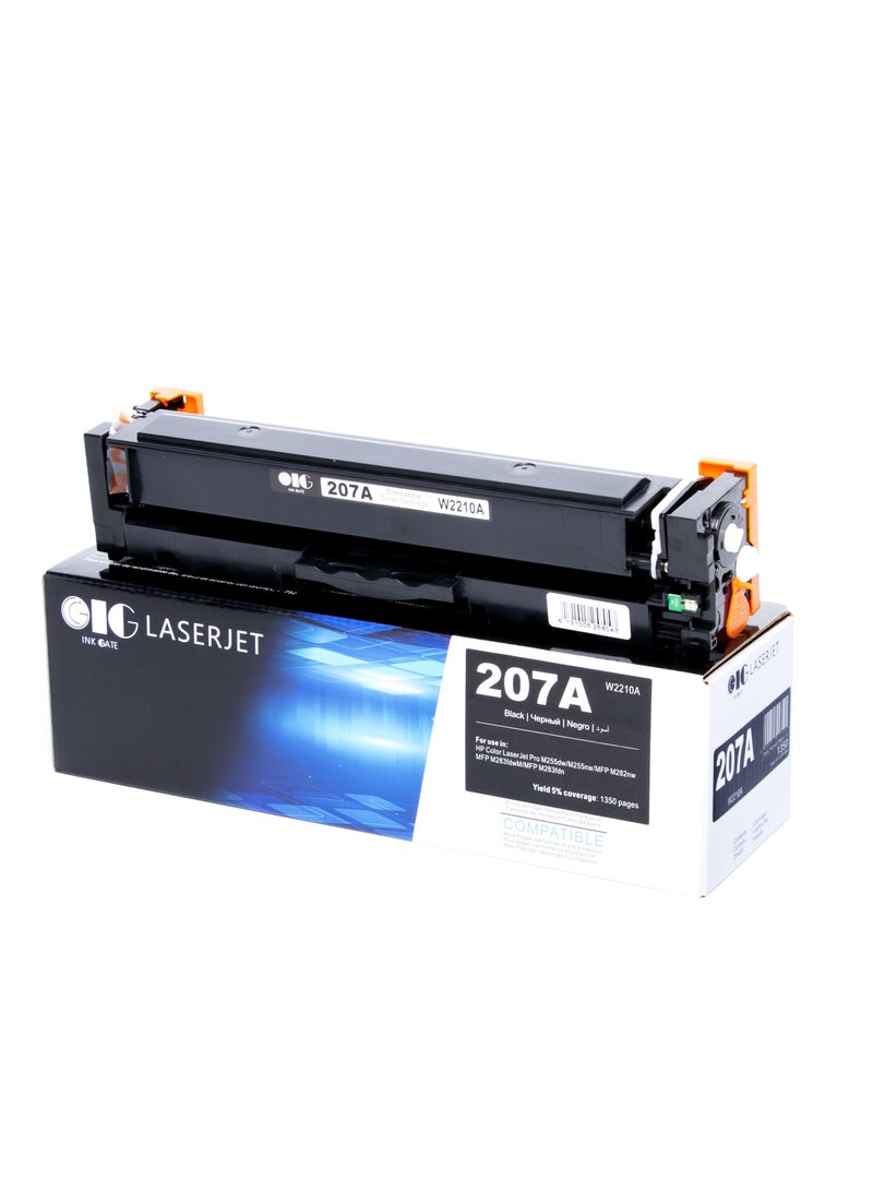 IG Compatible Black Toner Cartridge – 207A – for HP Color LaserJet Pro M255dw, M282nw, M283fdw (Up to 1,350 Pages) - Image 1