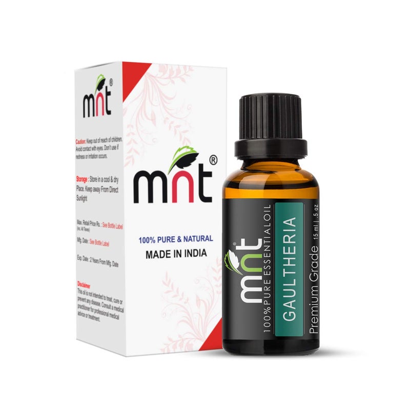 MNT Gaultheria (WinterGreen) Essential Oil 100% Pure Natural Therapeutic Grade Ideal For Massage Over Skin (15ML) - Image 4