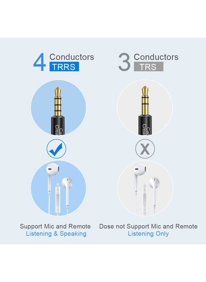 CableCreation Headphone Extension Cable, 90 Degree TRRS 3.5mm Male to Female Audio Extension Cable 4-Conductor(Microphone Compatible), 3 Feet - Image 2
