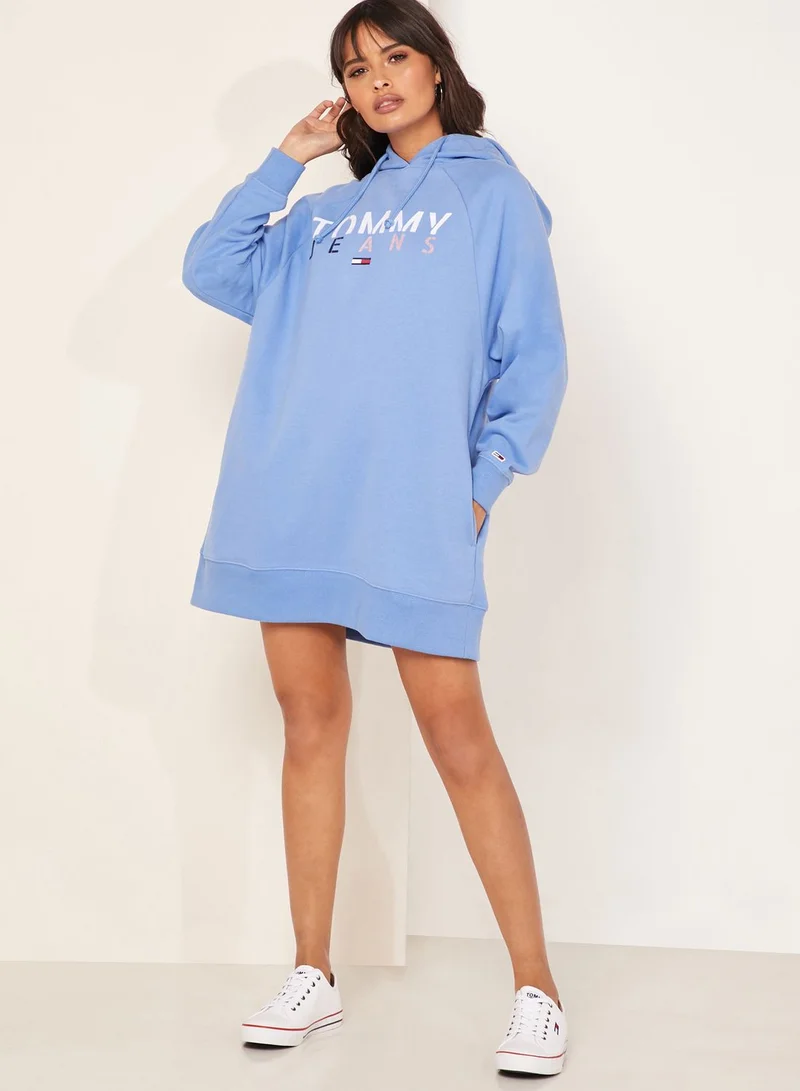 TOMMY JEANS Logo Hooded Dress