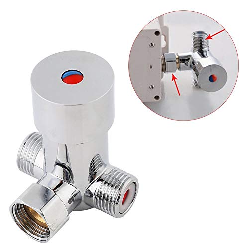 Walfront Thermostatic Mixing Valve, G1/2 Hot and Cold Water Temperature Control Valve for Automatic Faucet - Image 3