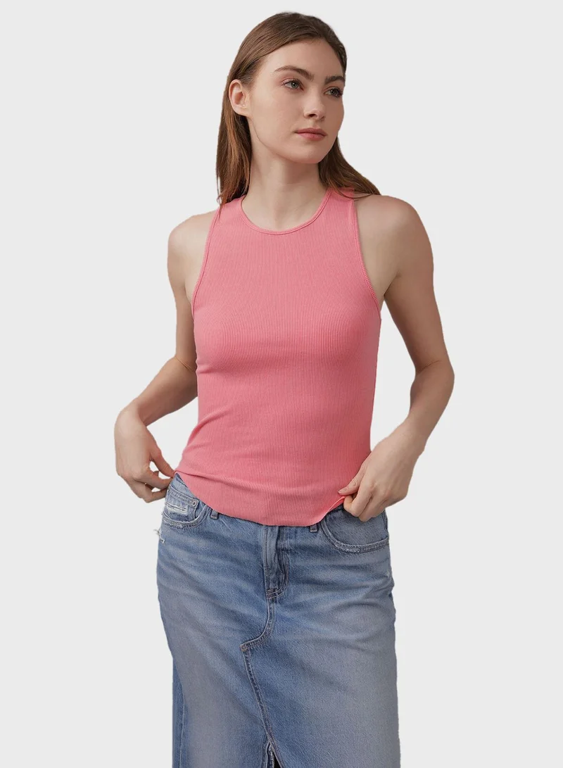American Eagle Crew Neck Knitted Tank Top