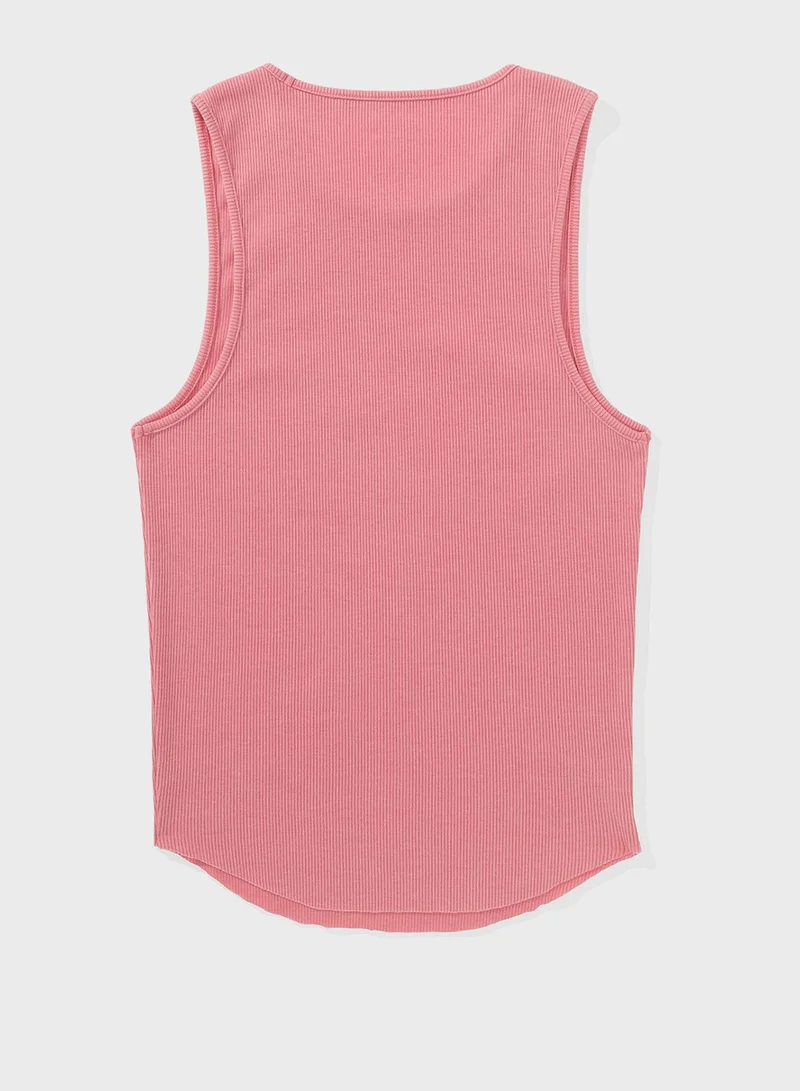 American Eagle Crew Neck Knitted Tank Top