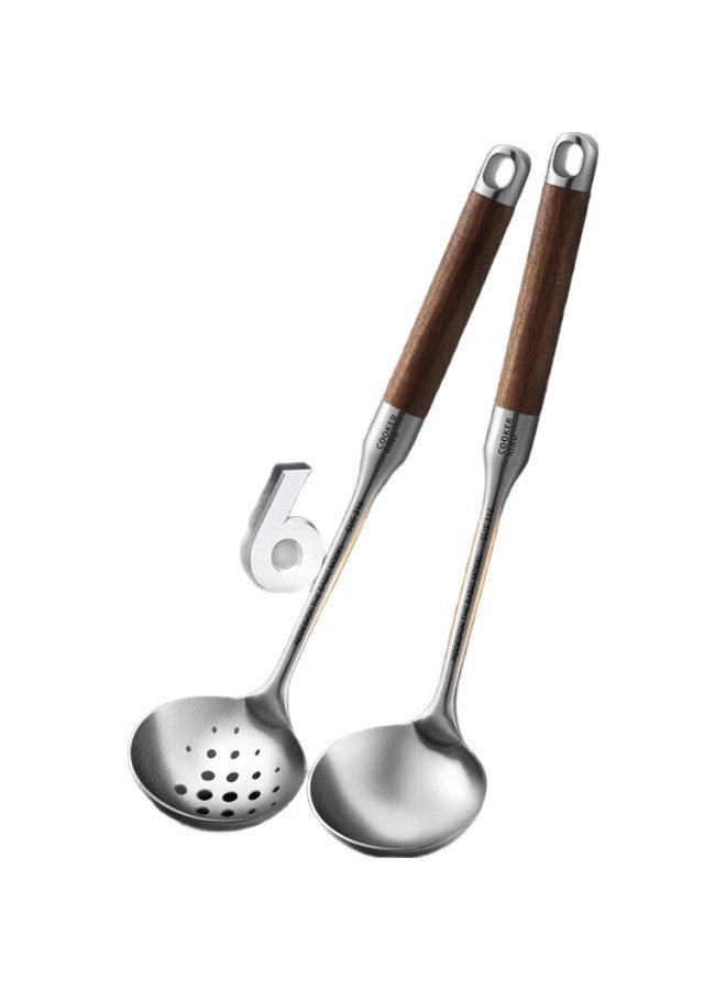 Cooker King Skimmer 316 Stainless Steel With Rosewood Handle Thickened Hot Pot Skimmer Ladle - Image 2