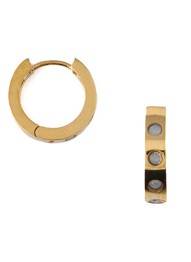 ORELIA LONDON - PRC Stone Set Huggie Hoops LSO - Image 1