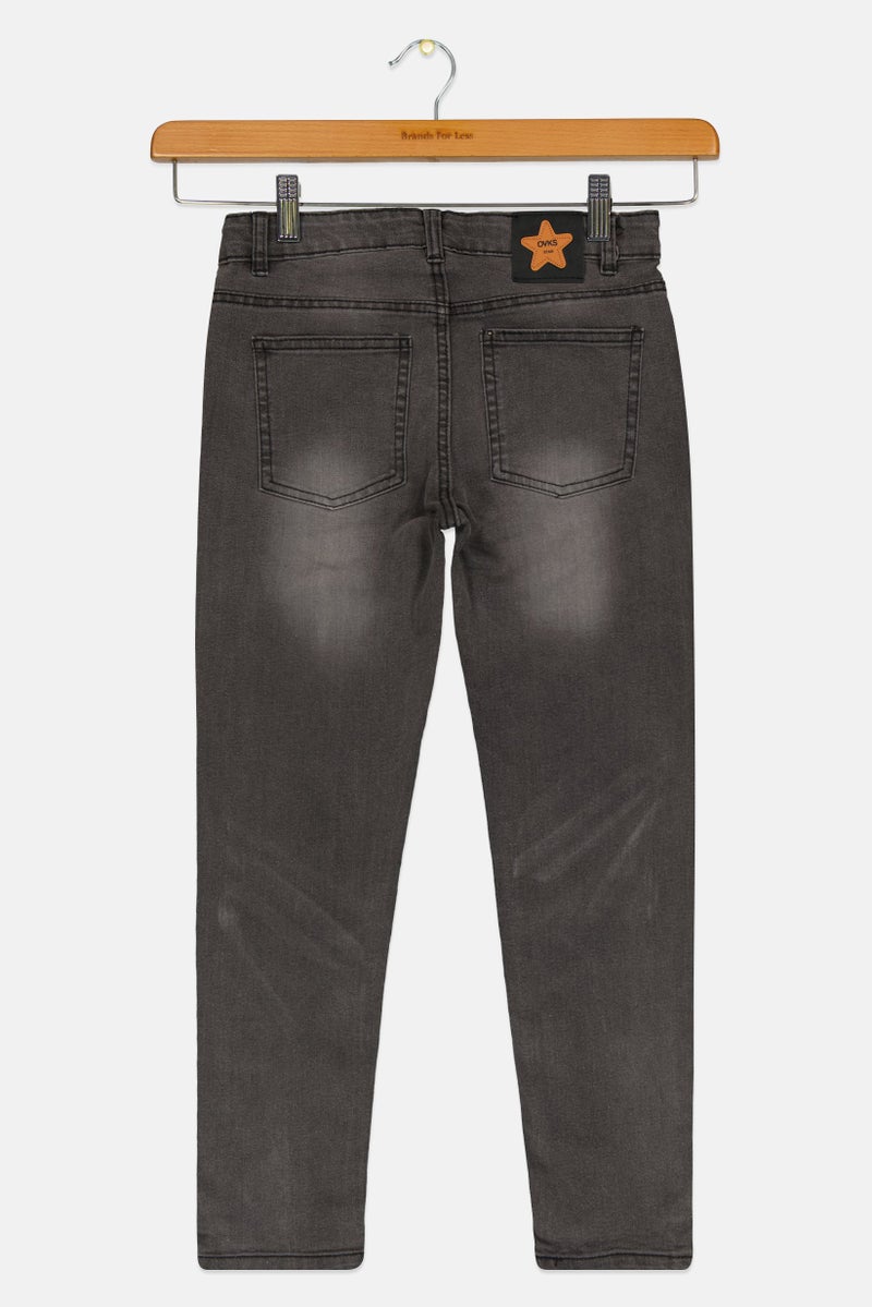 Overkids جينز قابل للتمدد للفتيات، مغسول، رمادي غامق - Image 2