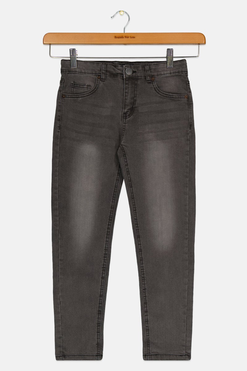 Overkids جينز قابل للتمدد للفتيات، مغسول، رمادي غامق - Image 1