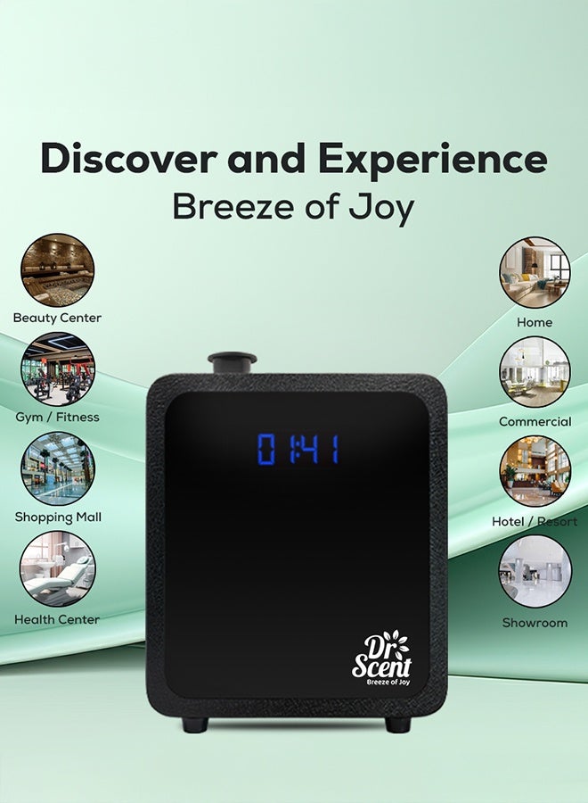 دكتور سينت جهاز نشر الزيوت العطرية متوسط ​​الحجم (أسود) - تطبيق جوال داعم - Image 5