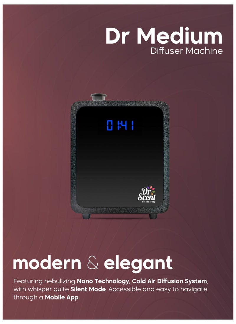 Dr Scent Essential Oil Diffuser Machine Medium (Black) - Supporting Mobile App  - Image 3