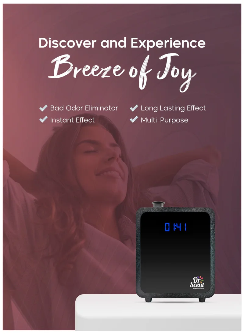 Dr Scent Essential Oil Diffuser Machine Medium (Black) - Supporting Mobile App