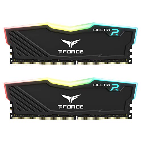 TEAMGROUP T-Force Delta RGB DDR4 16GB (2x8GB) 3600MHz (PC4-28800) CL18 Desktop Gaming Memory Module Ram TF3D416G3600HC18JDC01 - Black - Image 1