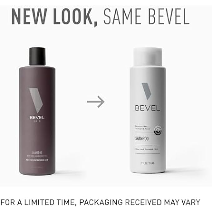 Bevel SHAMPOO FOR MEN BY - SULFATE-FREE MENS SHAMPOO FOR TEXTURED HAIR WITH COCONUT OIL AND SHEA BUTTER, DETANGLES COARSE, CURLY HAIR, 12 OZ. - Image 3