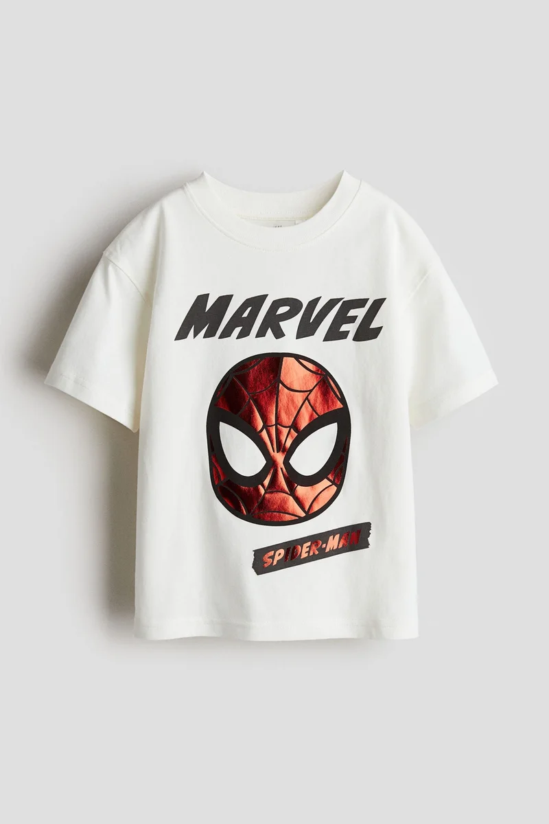اتش اند ام Printed oversized T-shirt