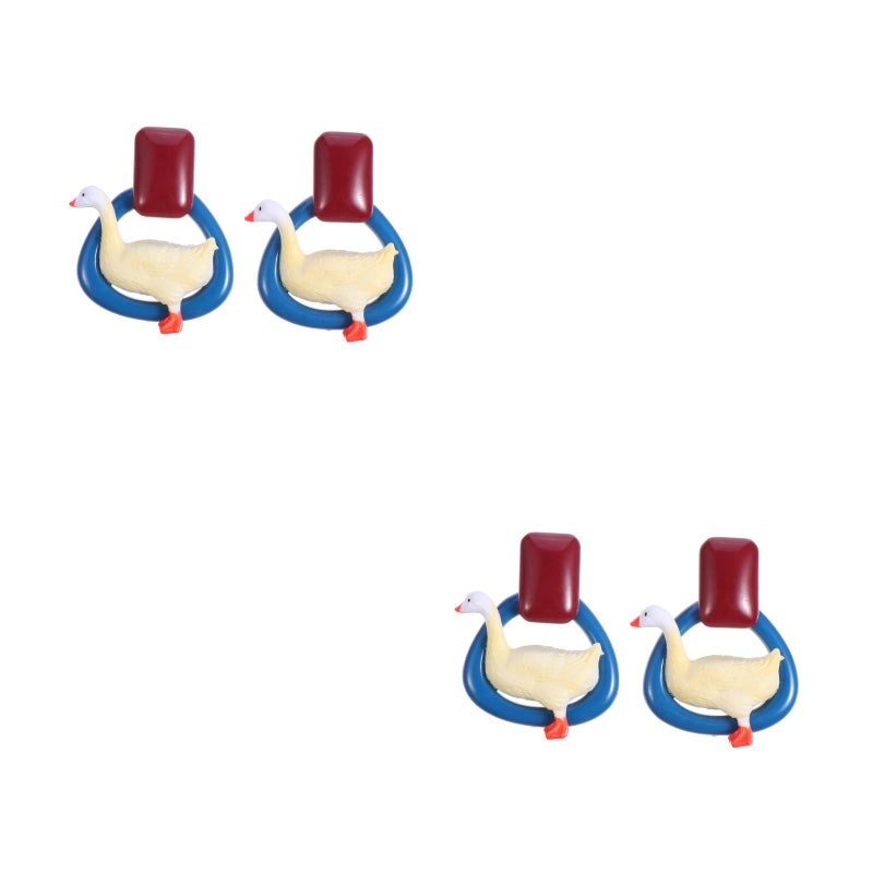 2 Pairs Cartoon Shape Earring Adorable Party Women Ear Jewelry (As Shown) - Image 1
