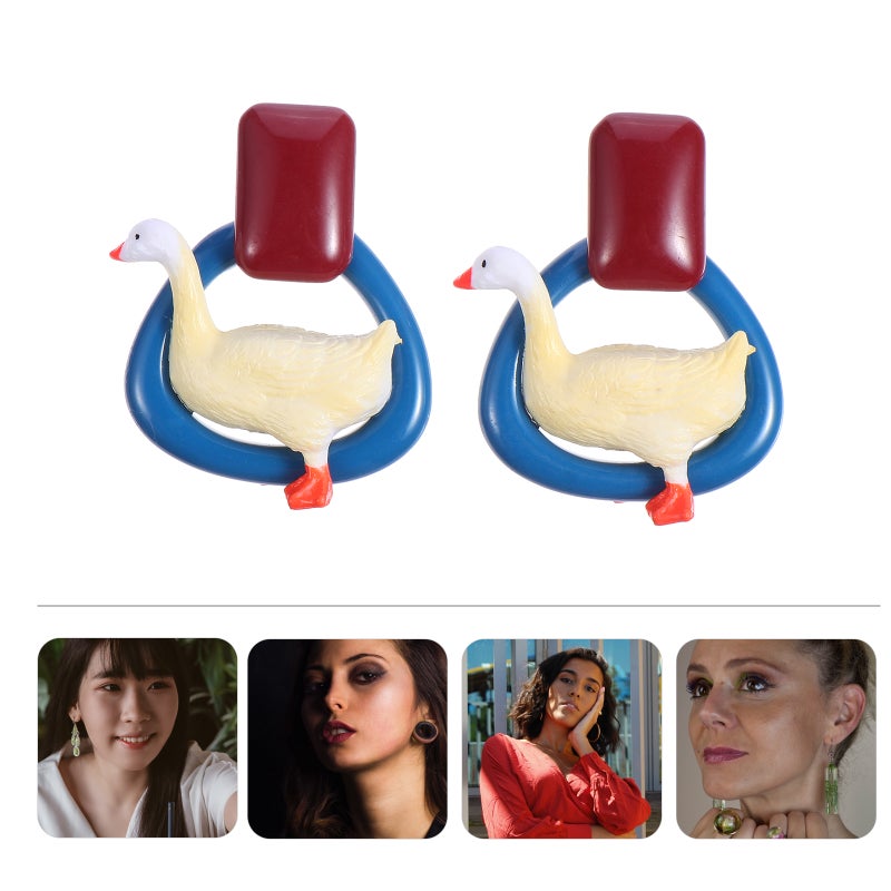 2 Pairs Cartoon Shape Earring Adorable Party Women Ear Jewelry (As Shown) - Image 5