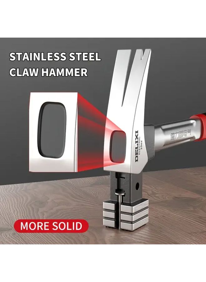 Right Angle Square Head 10OZ Heavy Duty Claw Hammer Non Slip Grip Multifunctional - Image 5