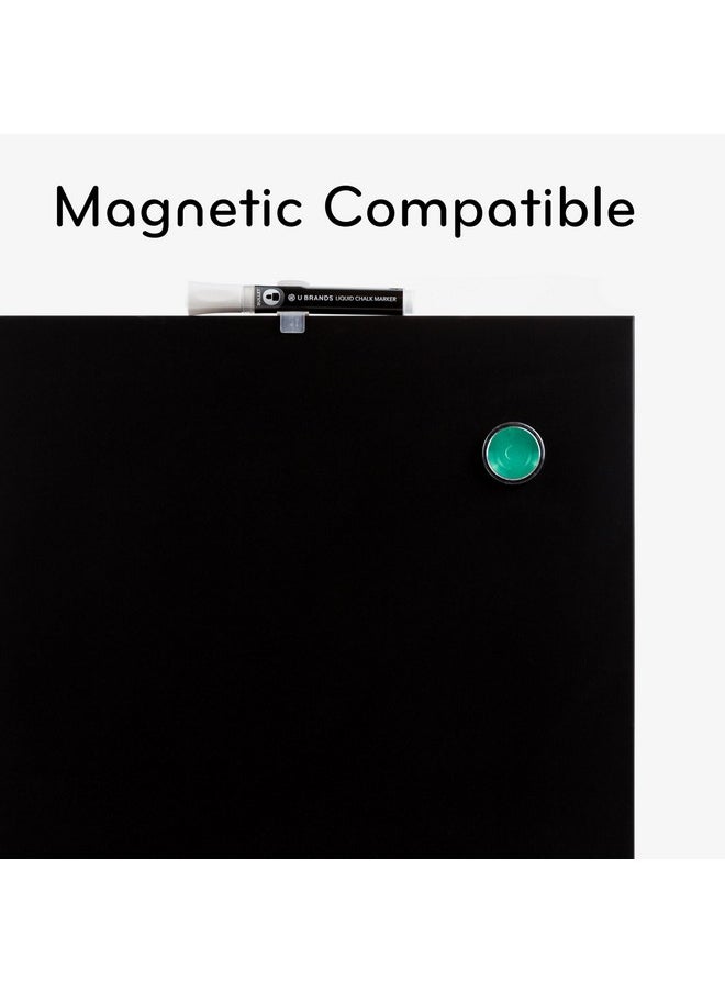 U Brands - Magnetic Chalkboard, 14"X14", Frameless, Premium Matte Surface, Includes Marker And Magnet - Image 1