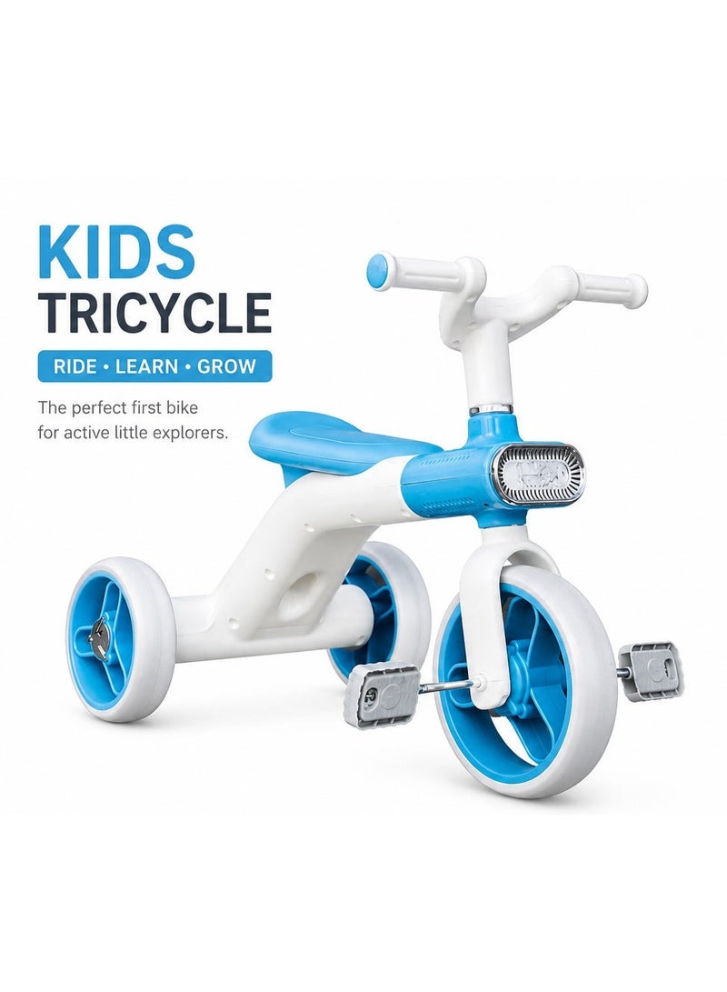 Lacoz Kids Cycle Tricycle Light and  Music with EVA Silent Wheels and Comfortable Seat for Boys & Girls Blue - Image 3