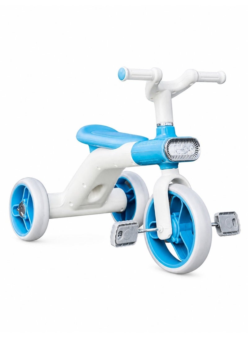 Lacoz Kids Cycle Tricycle Light and  Music with EVA Silent Wheels and Comfortable Seat for Boys & Girls Blue - Image 1