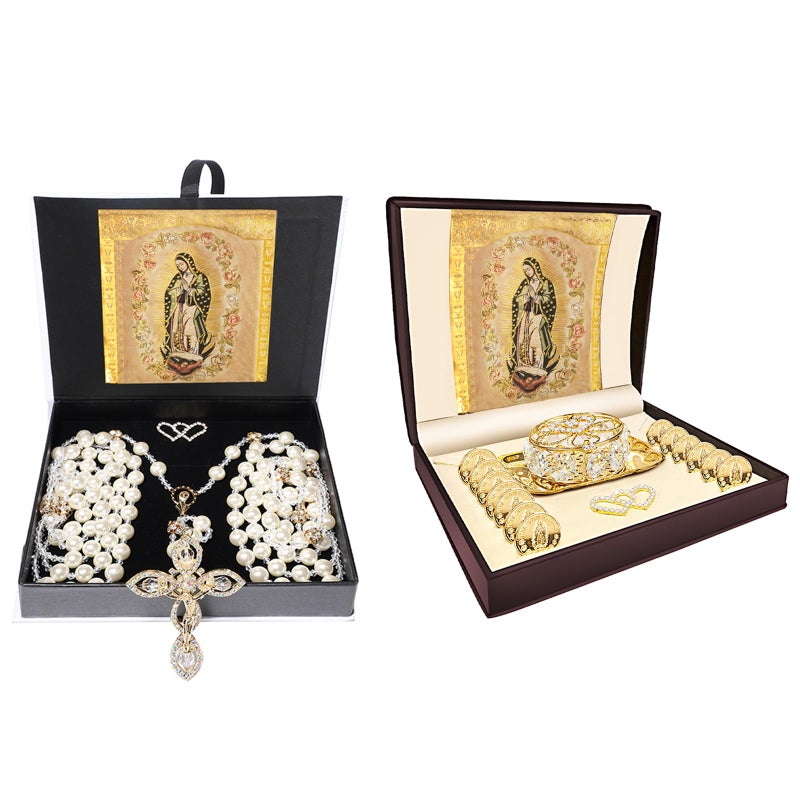 ESNOY Premium Wedding Set Lazo Para Boda Catolica and Arras Para Boda Catolica,Arras De Boda Cristiana with Wedding Lasso for Ceremony Catholic Decoracion De Boda,Wedding Coins Regalos Para Boda - Image 1